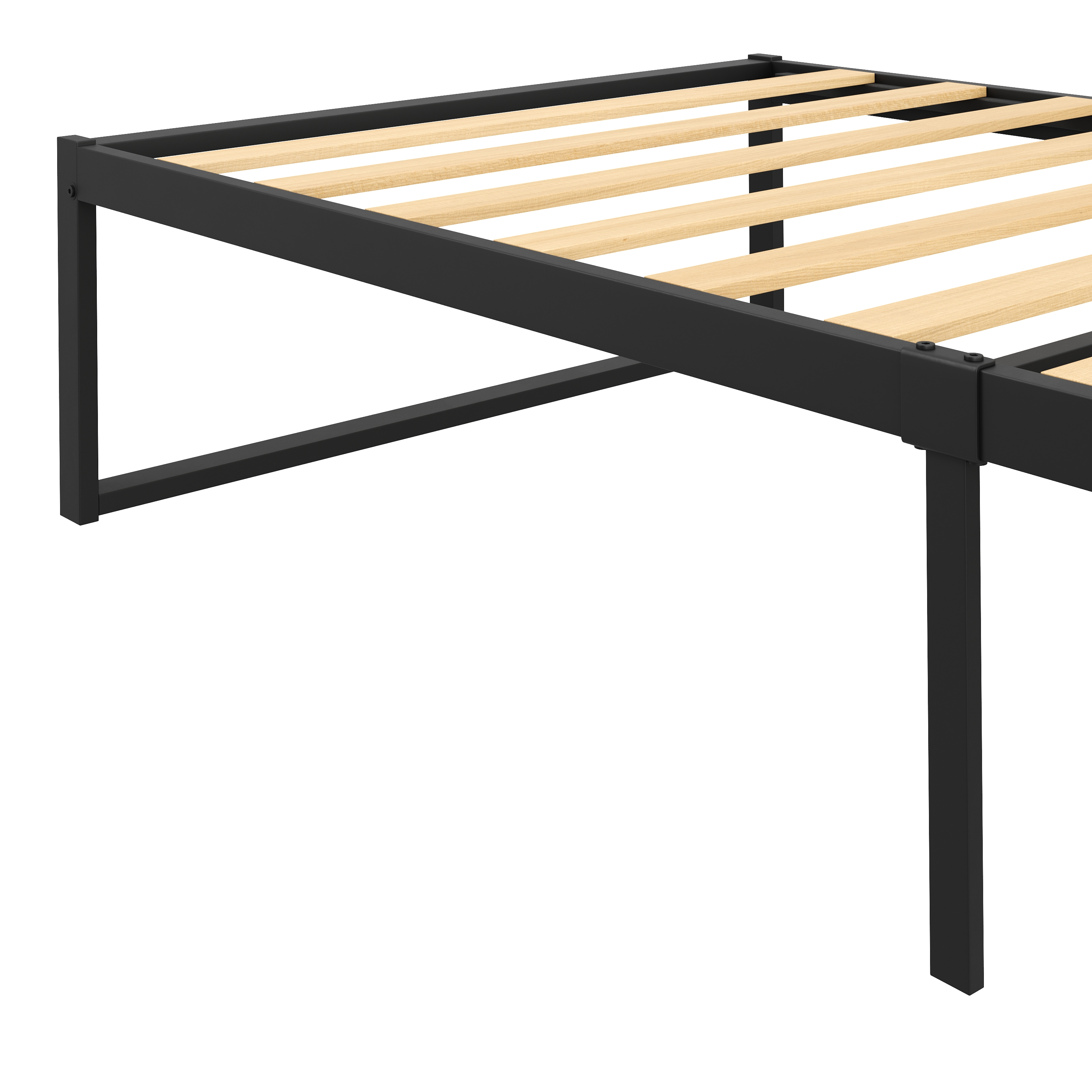 Metallbett HELENA 90 x 200 cm schwarz/natur
