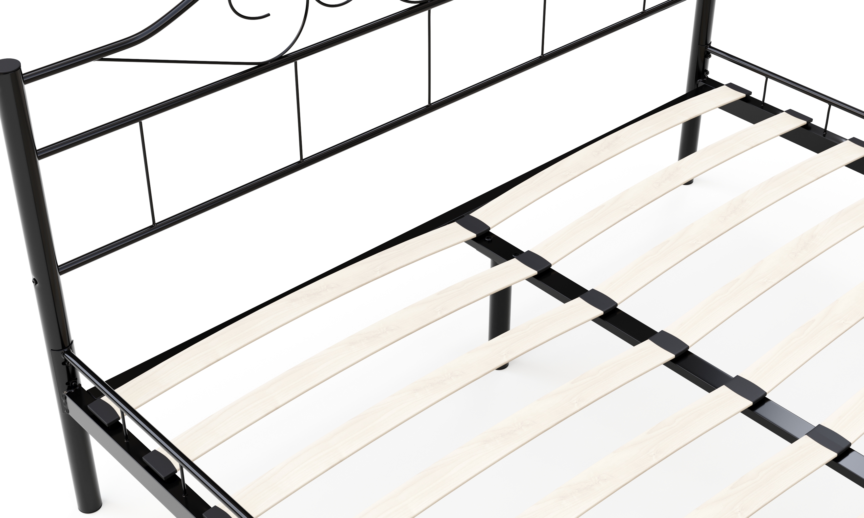 Metallbett AURELIE 140 x 200 cm schwarz