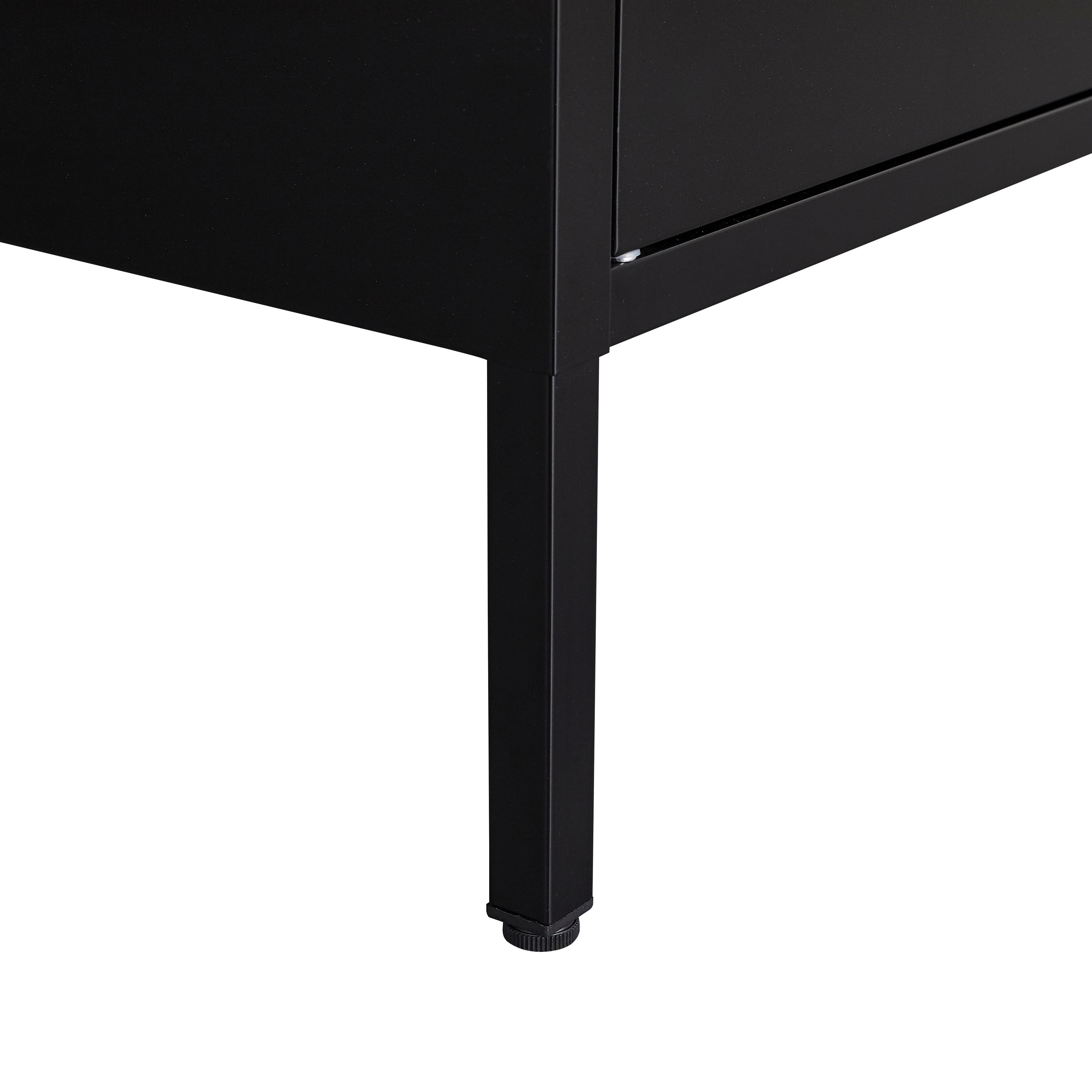 Sideboard Metall KLAUS 115 x 59 cm schwarz