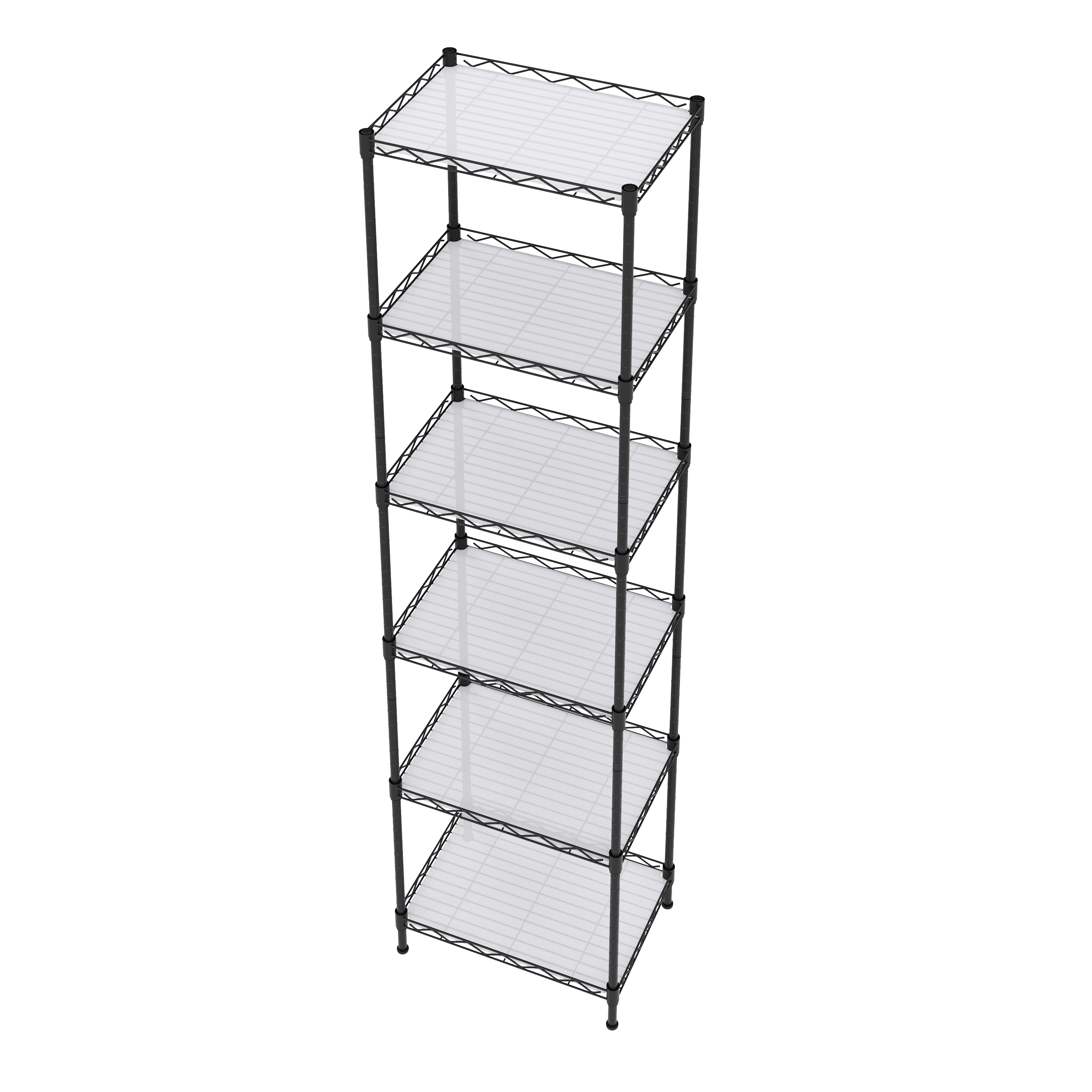 Regal Metall höhenverstellbar 42 x 29 x 160 cm schwarz
