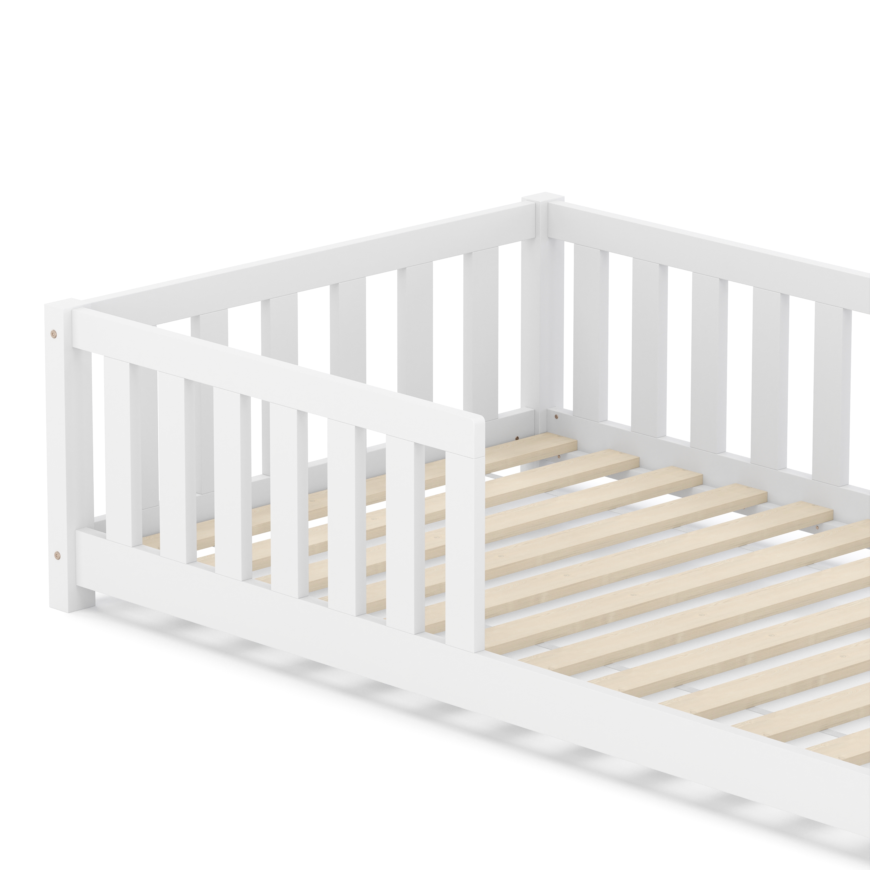 Bodenbett MOLA 80 x 160 cm weiss