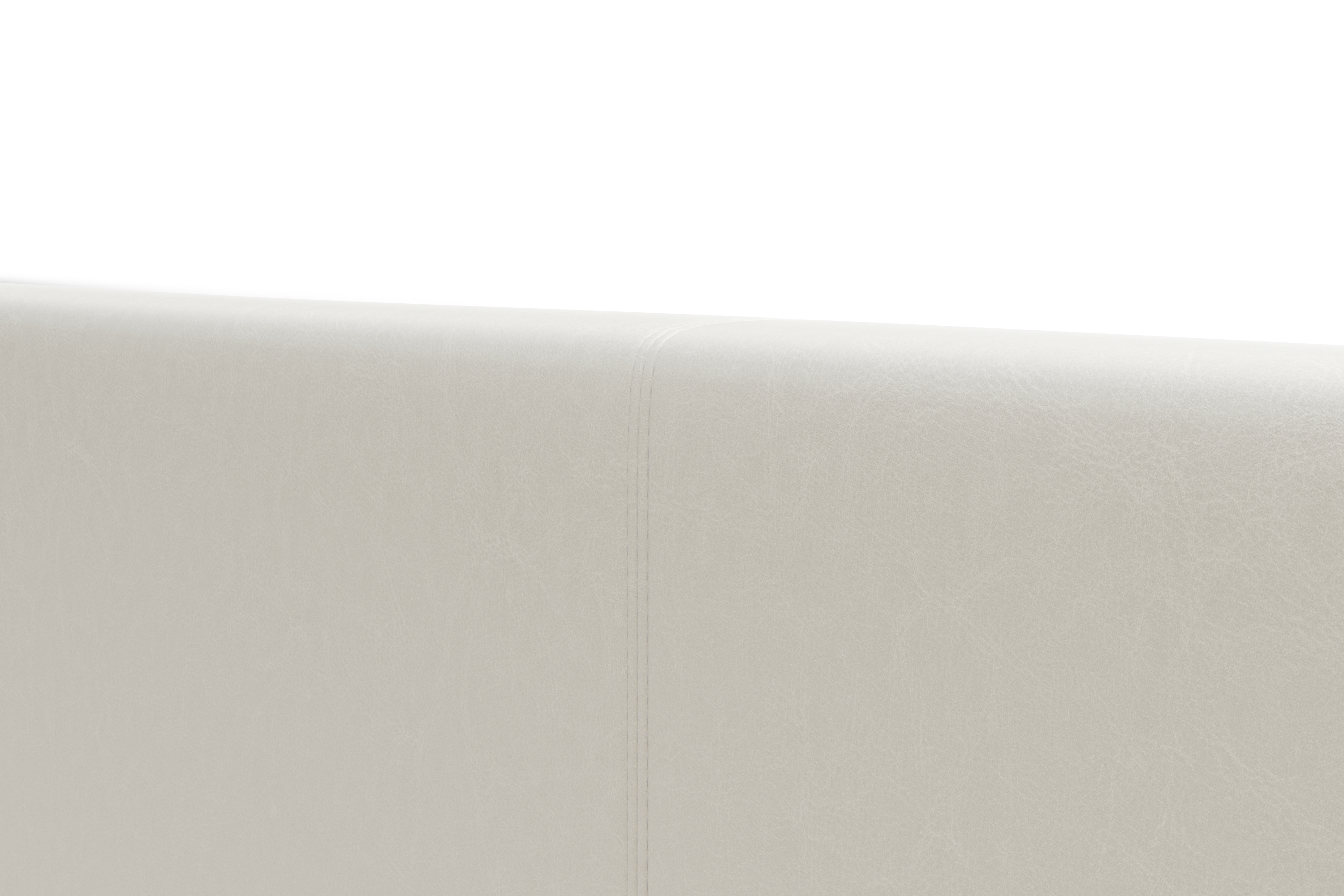Lederbett DOZE 140 x 200 cm weiss