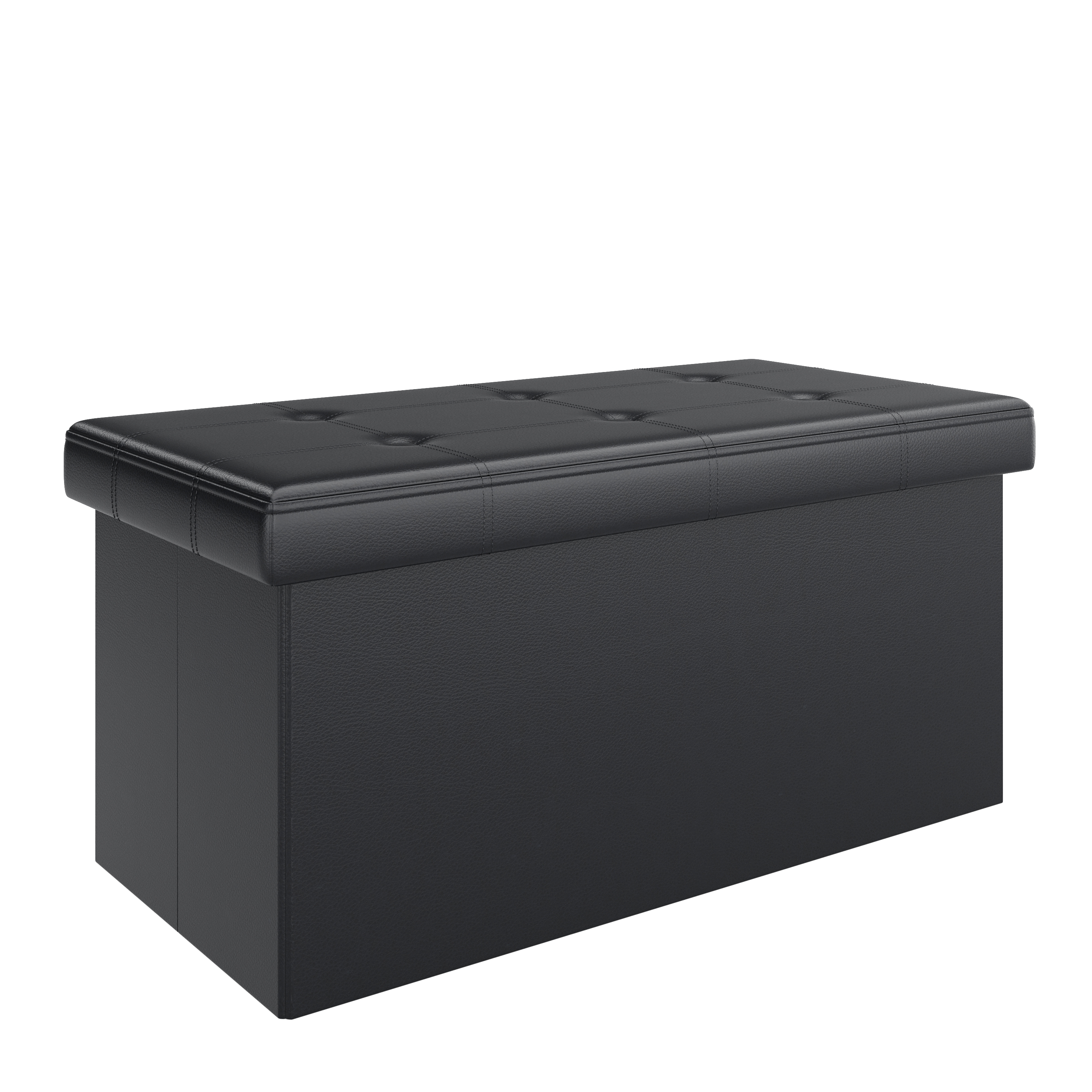 Sitzbank Leder JORIS 76 cm schwarz