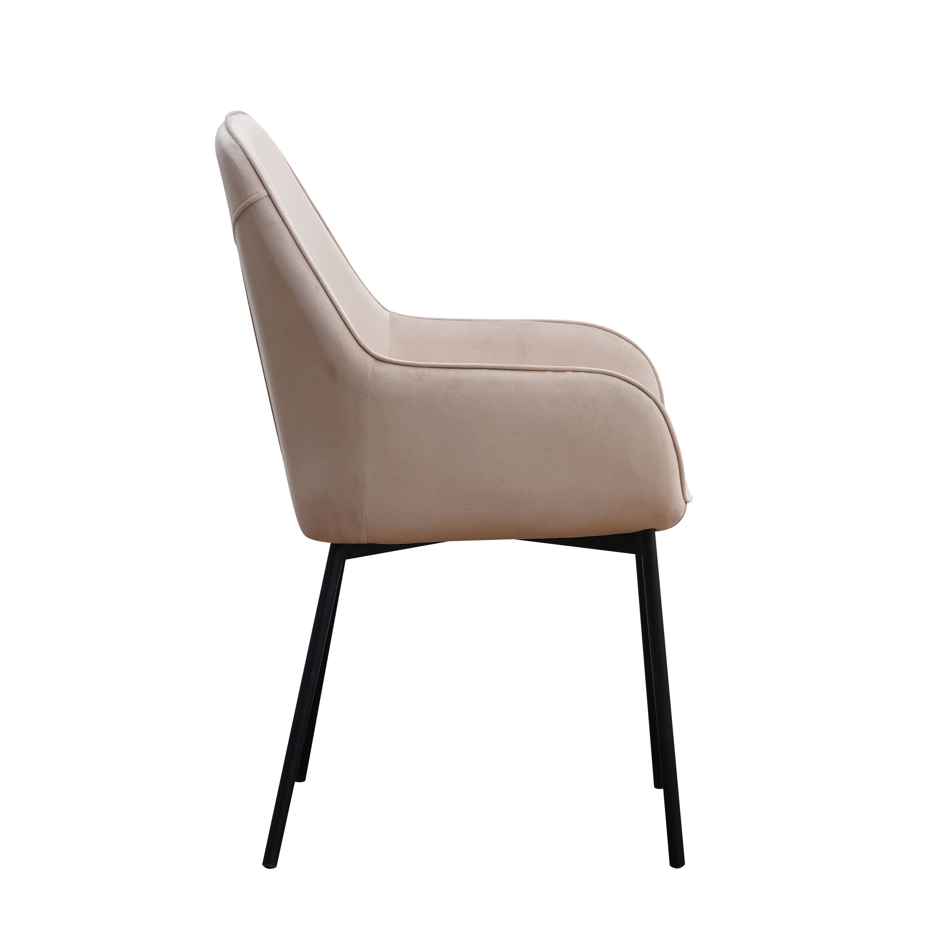 Esszimmerstuhl Samt FRANKY 2er Set beige