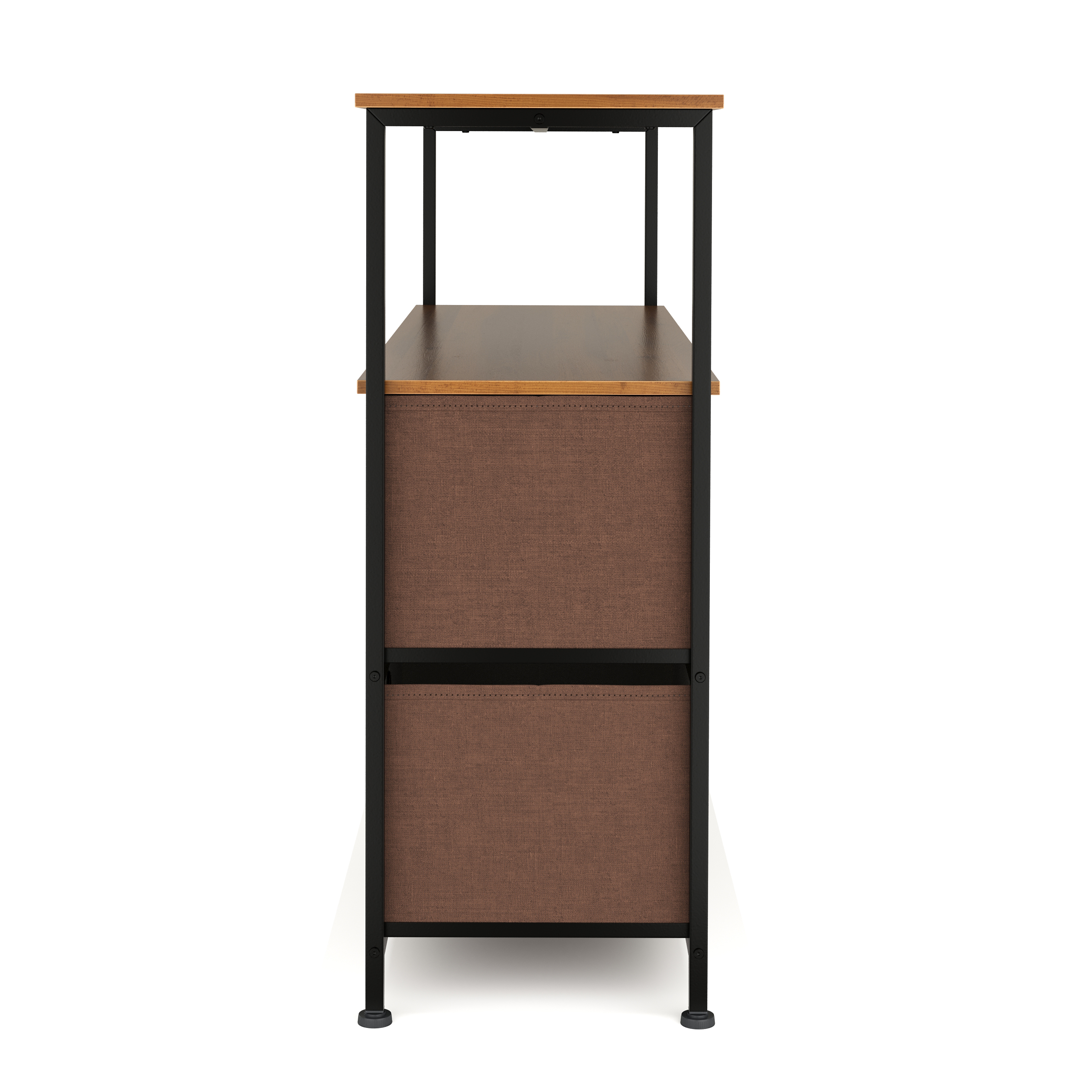 Sideboard MIKA 100 x 78 cm braun/weiss