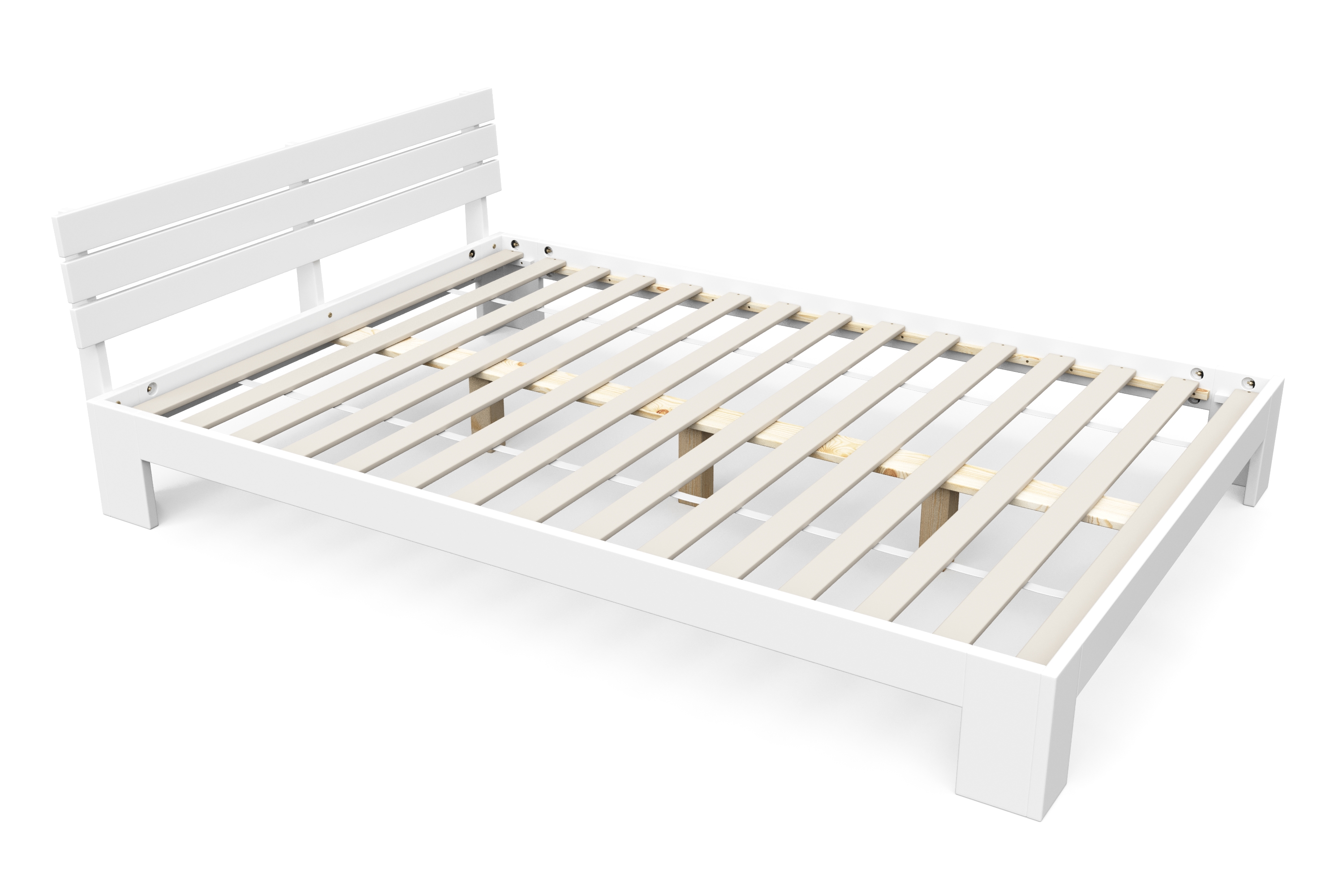 Bett Holz JAYDEN 140 x 200 cm weiss