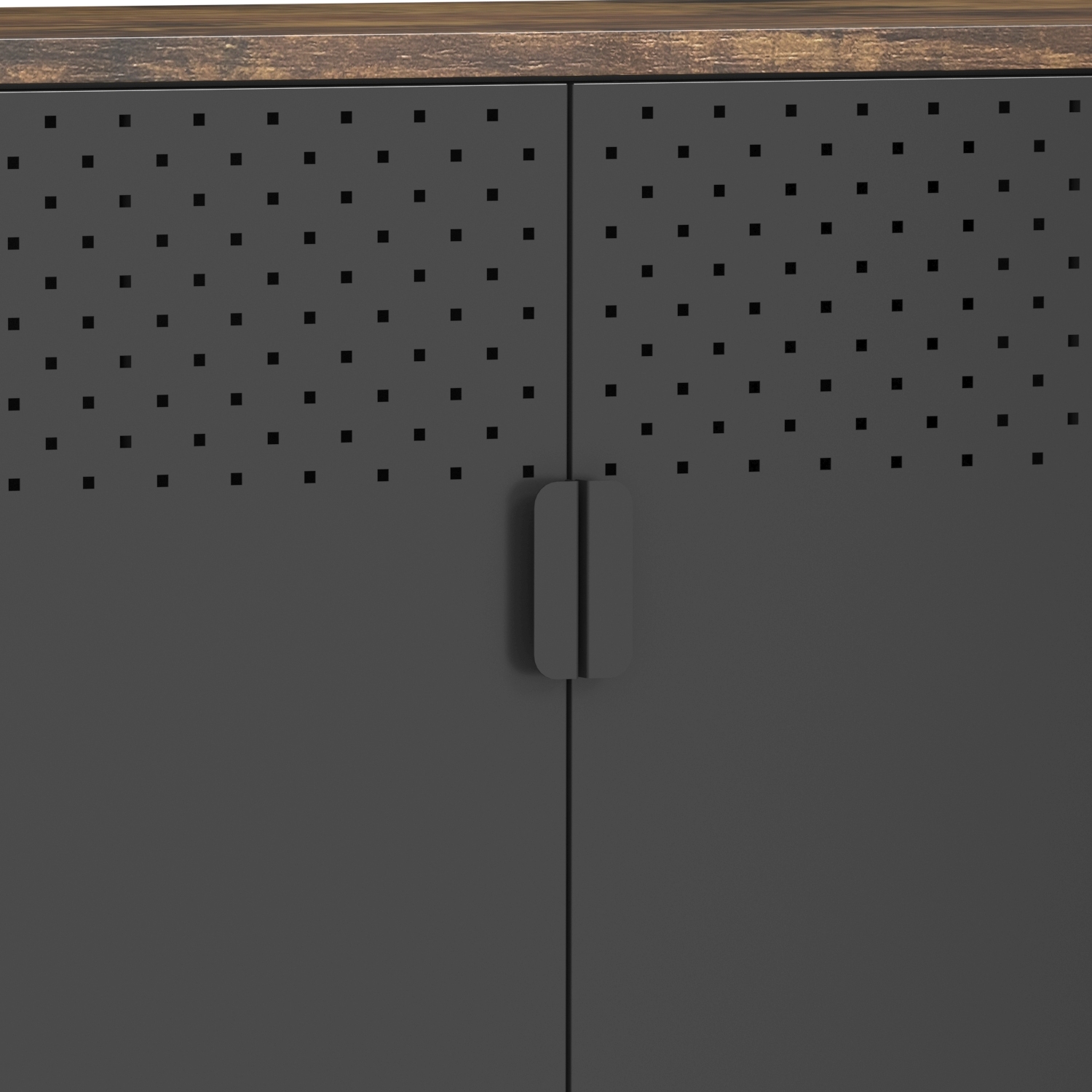 Kommode Metall AMET 80 x 80 cm schwarz
