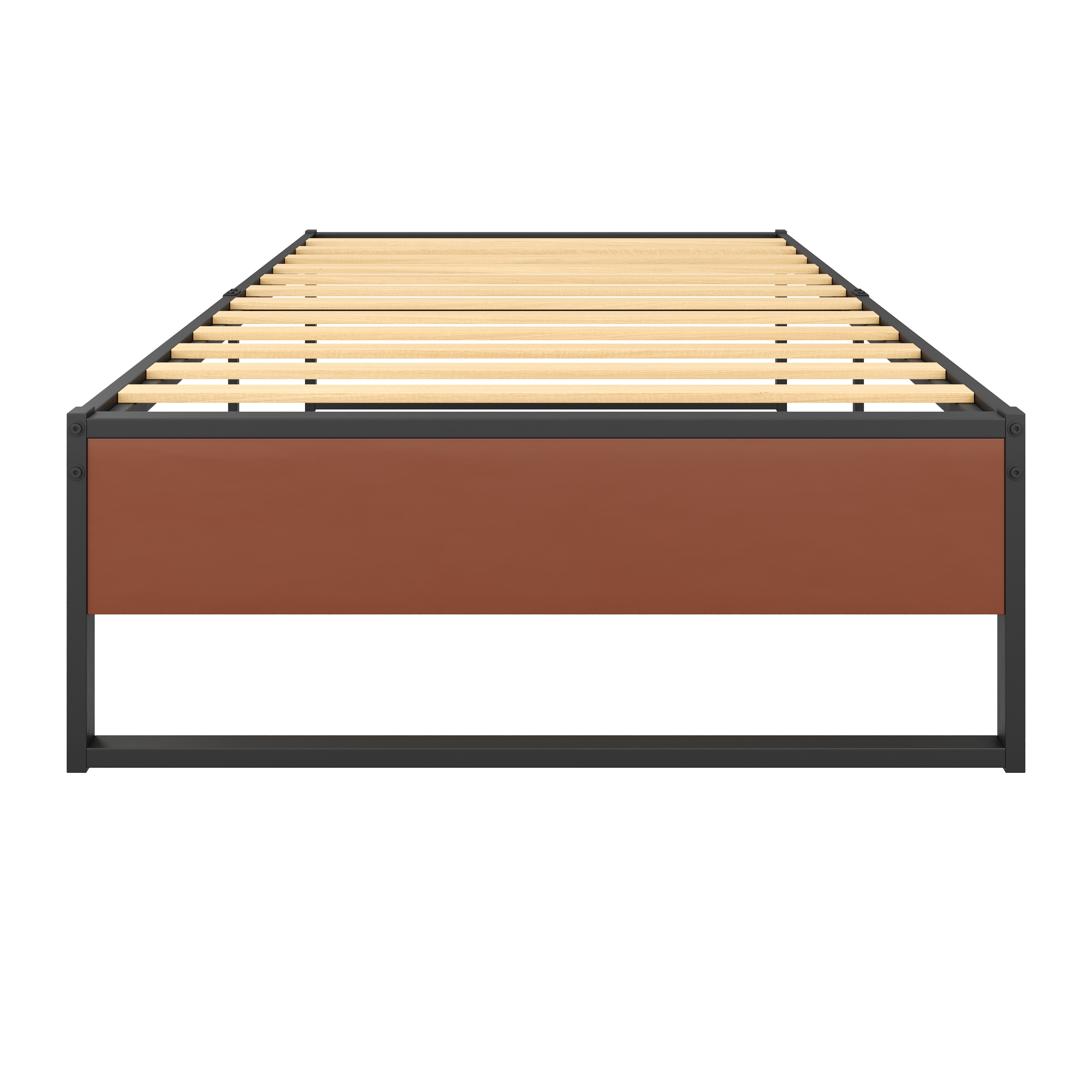 Metallbett HELENA 90 x 200 cm schwarz/natur