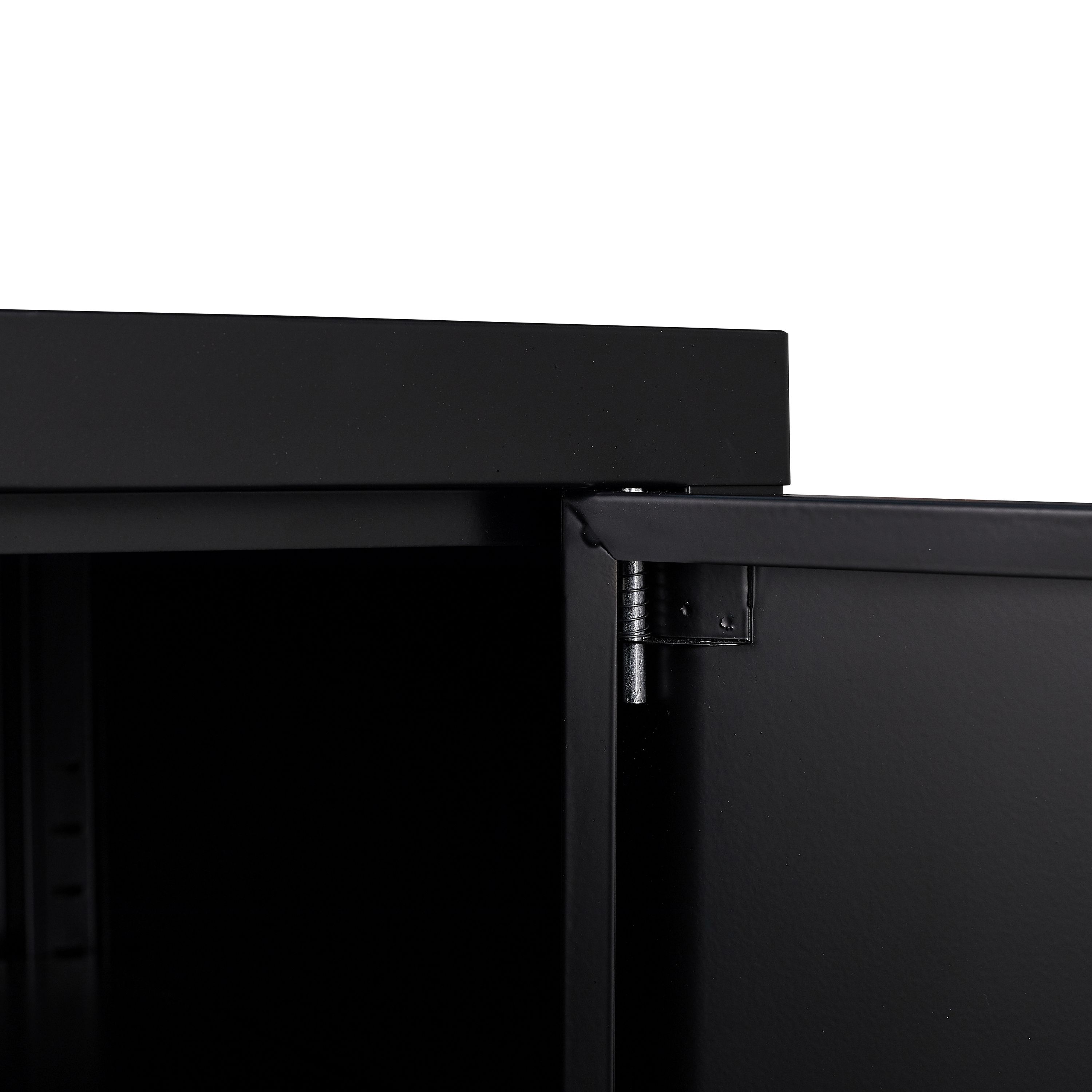 Sideboard Metall KLAUS 115 x 59 cm schwarz