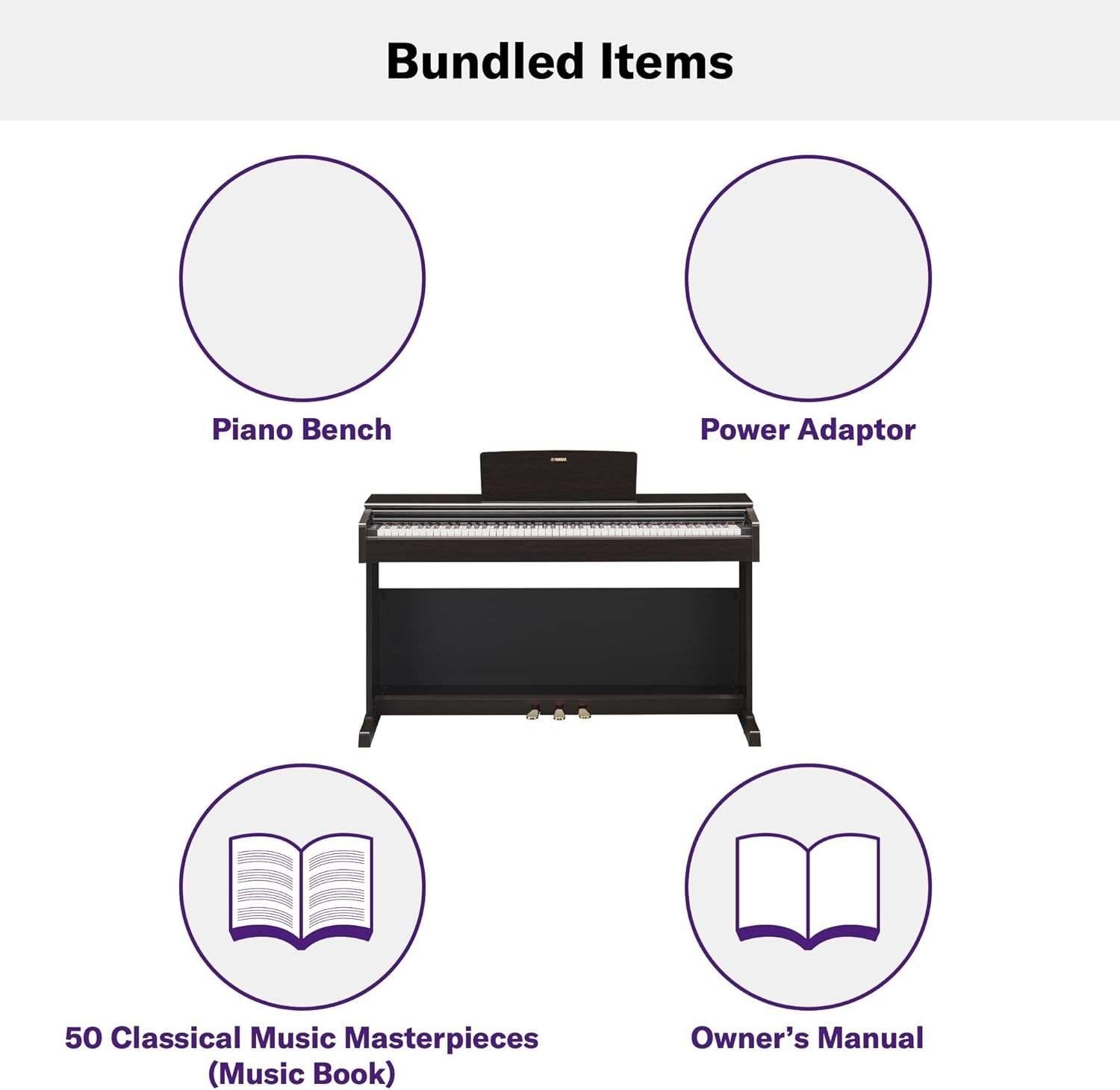 Piano numérique Yamaha ARIUS YDP-145 - Piano classique et élégant pour débutants et amateurs