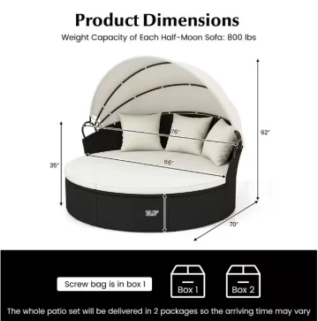 Lounge Muschel Sonneninsel Outdoor wetterfest