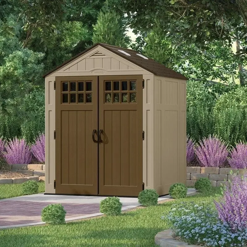 6'3 wide x 5'6 deep resin storage shed