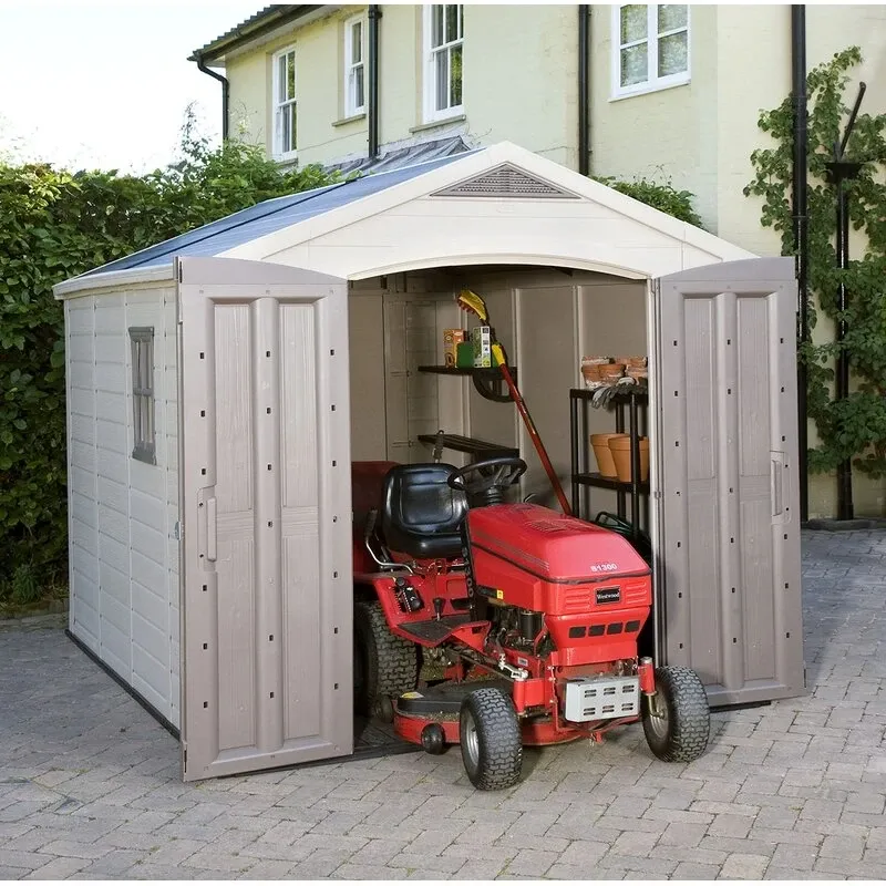 Factor 8 ft wide x 11 ft deep resin storage shed