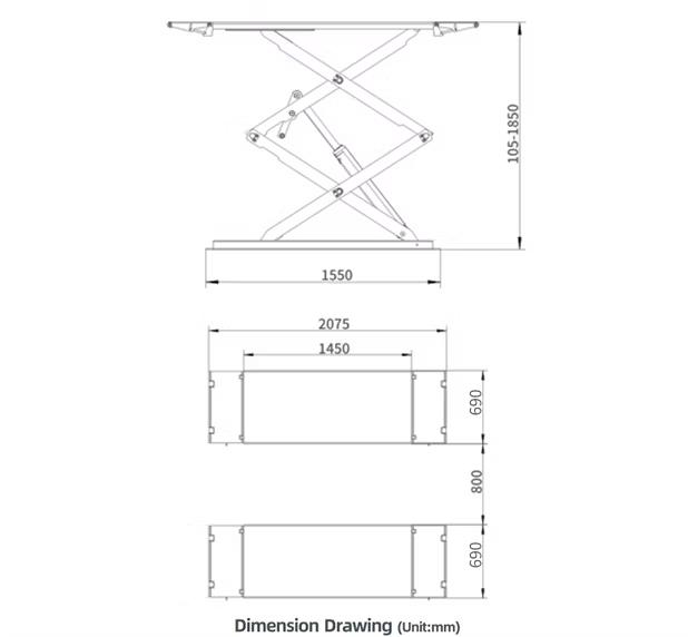 Auto Scissor Lift/Car Lift/Elevator/Lifting Equipment/Garage Equipment/Hydraulic Lifting