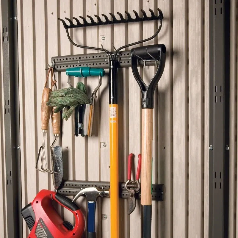 8' wide x 7' 4 deep plastic storage shed