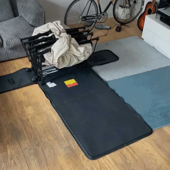 Ivation EZ-Bed Air Mattress with Frame & Rolling Case, Self Inflatable, Blow Up Bed Auto Shut-Off, Comfortable Surface AirBed, Best for Guest, Travel, Vacation, Camping