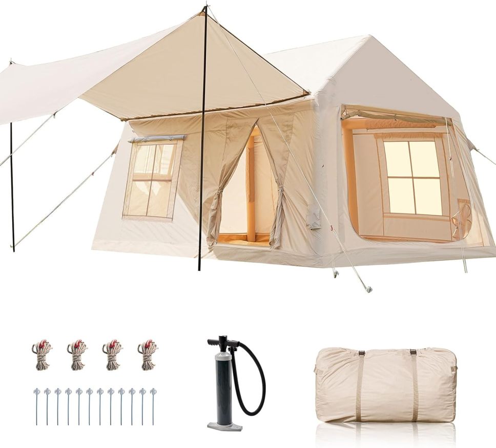 Ytaoeo Inflatable Tent for Camping, Outdoor Tent, Inflatable Camping Tent Made of Waterproof Oxford Fabric, Air Glamping Tents, Various Options