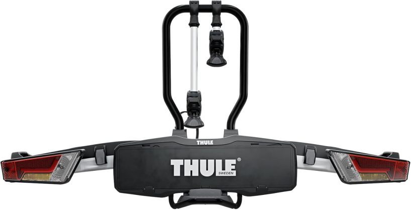 Thule EasyFold XT bike rack for tow bar 2 bikes silver
