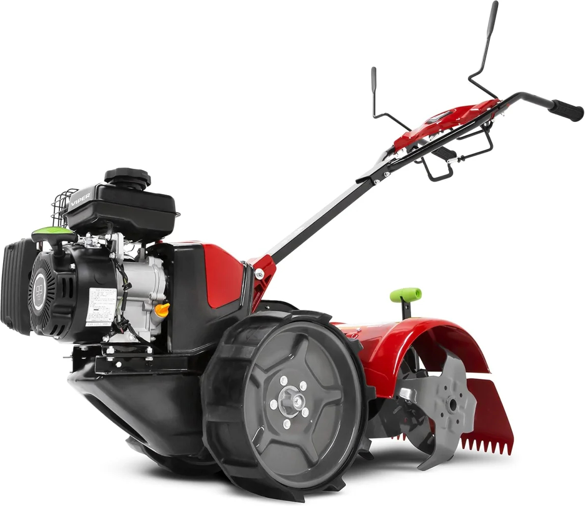 Earthquake 37037 Pioneer Dual-Direction Rear Tine Tiller, Red/Black