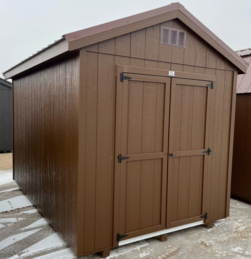 08X10 Utility Ranch Wood Panel Shed