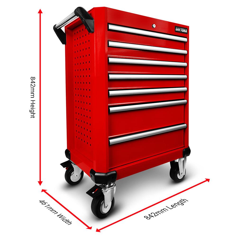 Daytona D450PSKIT – 450-Piece Metric Tool Kit with 10-Drawer Toolbox & 7-Drawer Roller Cabinet