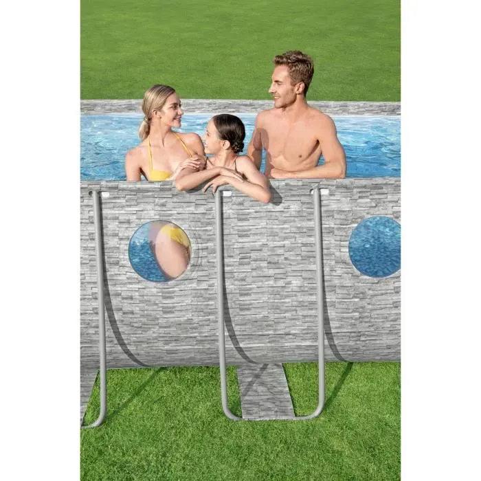 Above Ground Pool Kit - BESTWAY - Power Steel - 549 x 274 x 122 cm - Oval (With filtration pump, ladder, cover)