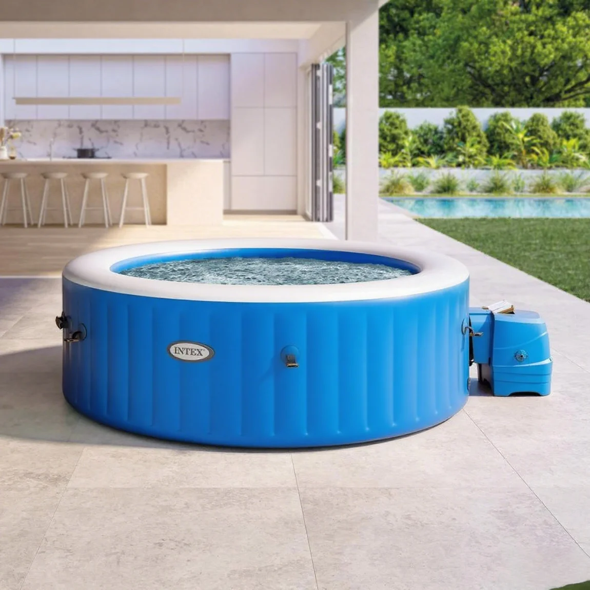 INTEX 28428EX Inflatable Spa. Beige. 4-8 People