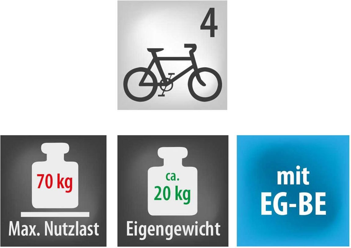 EUFAB 11437 Bike Four Bicycle Carrier