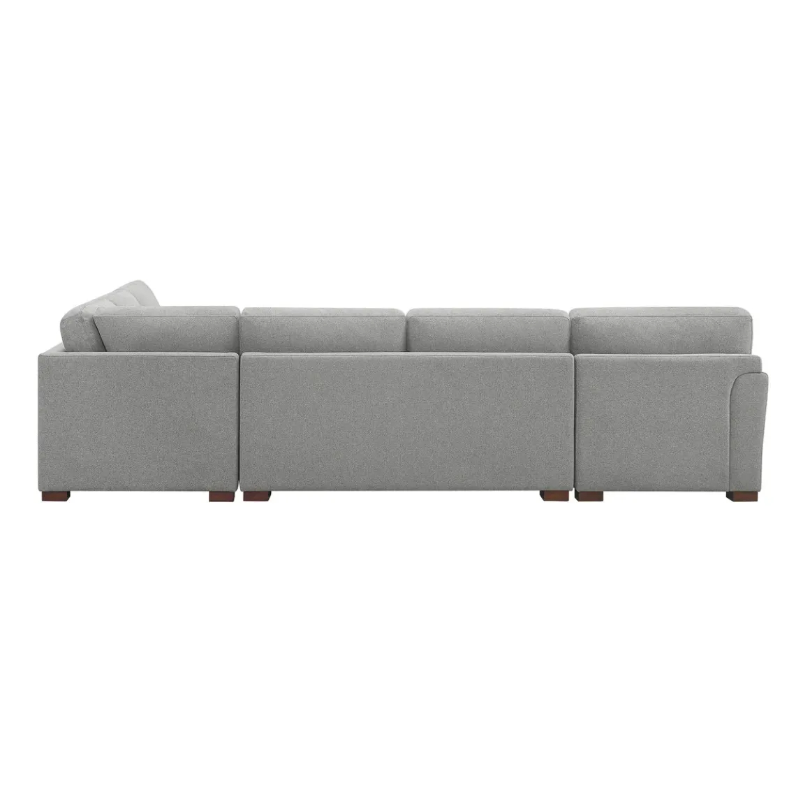 Thomasville Langdon Fabric Sectional with Chaise and Storage Ottoman, Gray