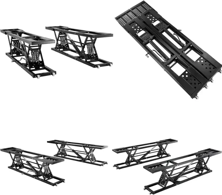 Portable Car Lift - 5000 lb/7000 lb Capacity, Adjustable Height, Heavy Duty Carbon Steel Truck Lift, 120V Power Supply (Black, 7000 lb)