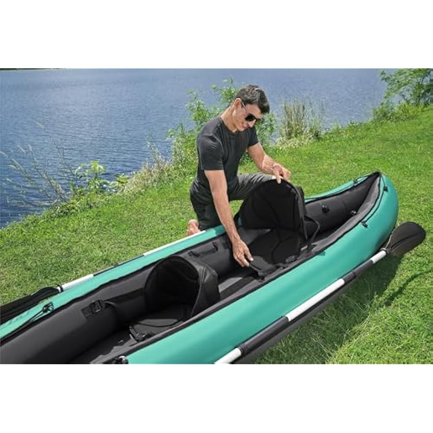 Bestway Hydro Force Inflatable Kayak Set | Includes Seat, Paddle, Hand Pump, Storage Carry Bag | Great for Adults, Kids and Families