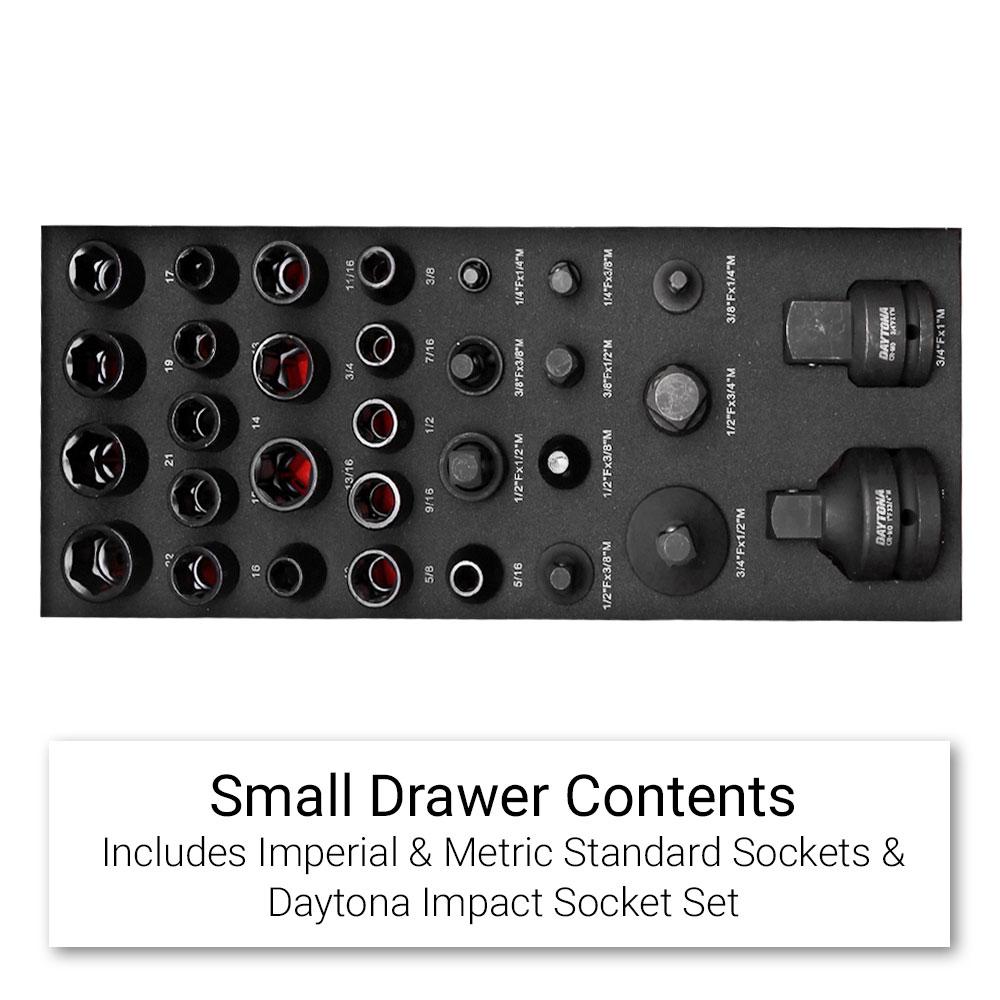 Daytona D450PSKIT – 450-Piece Metric Tool Kit with 10-Drawer Toolbox & 7-Drawer Roller Cabinet