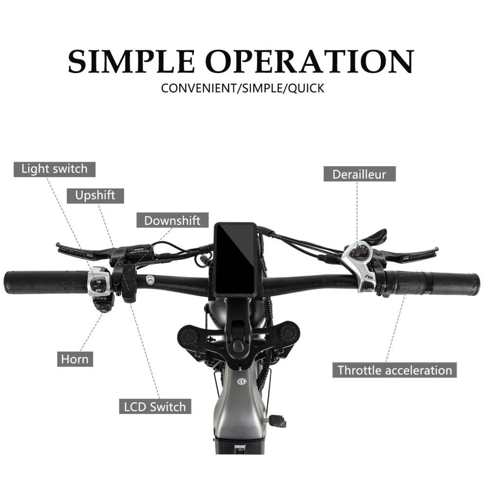 CMACEWHEEL V20 750W 20 Fat Bike 960Wh Full Suspension E-bike with Torque Sensor 48V 20Ah Battery