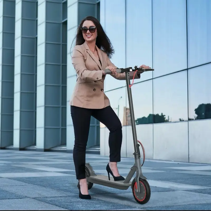 Ladped LP60 Electric Scooter - 16 MPH Max Speed 8.5 Honeycomb Solid Tires 350W Motor 12 Miles Range Foldable Commuter Scooter with Dual Braking System & App Control