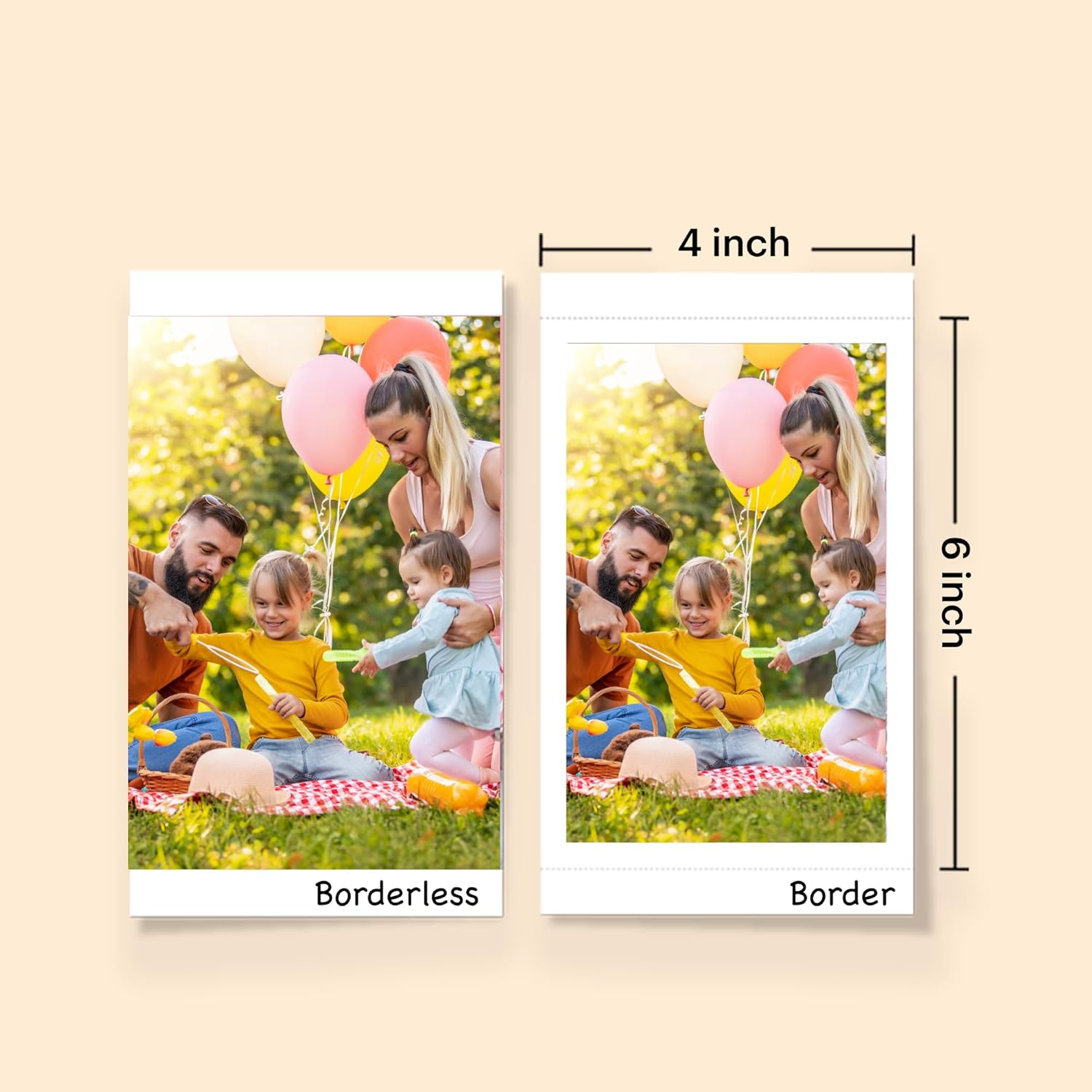 Instant photo printer (4x6 inches) + 90 gift packs