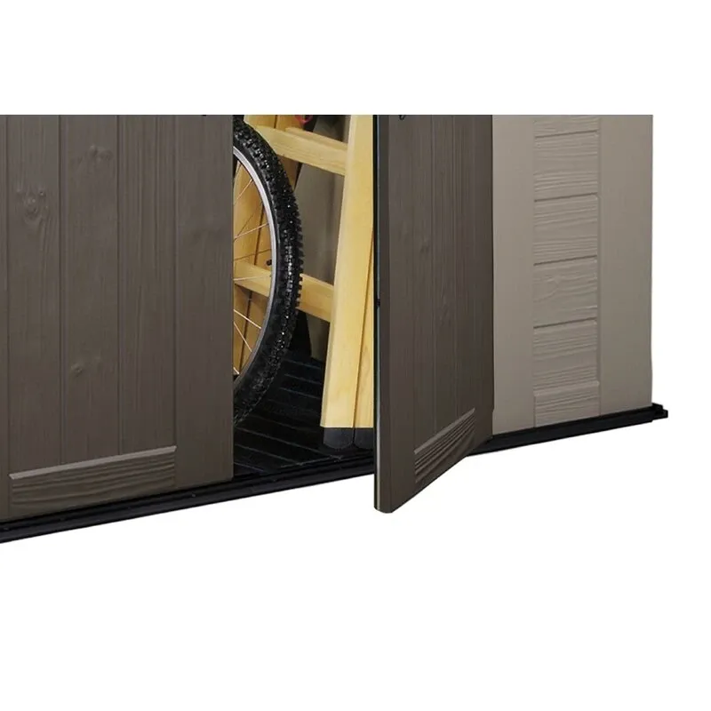 Factor 8 ft wide x 11 ft deep resin storage shed