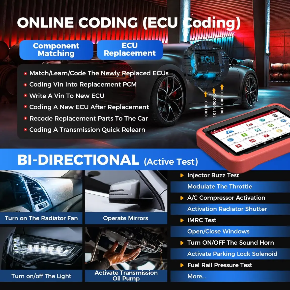 Launch X431 V+ 5.0 Scan Tool with CANFD 2025 Connector, 37 Reset and OE Level Diagnostics