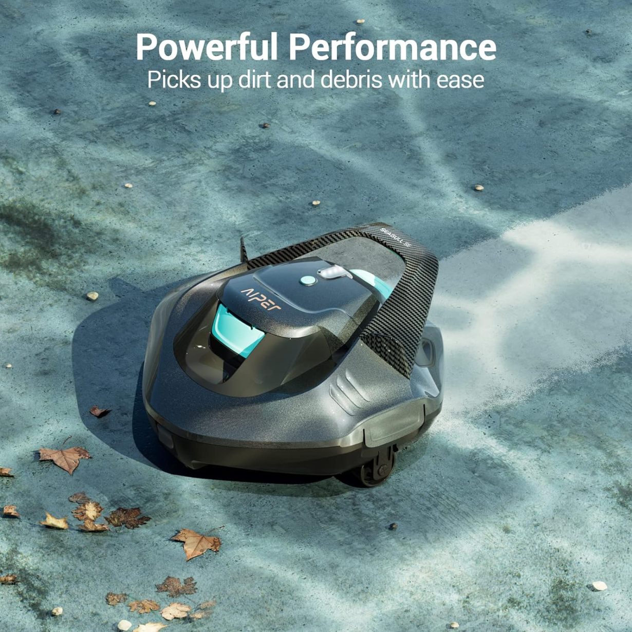 AIPER Pool Robot, Pool Vacuum with 90 Minutes Runtime, Pool Cleaner with Dual Drive Motor, Cordless, Ideal for Pools Under 80 Square Meters