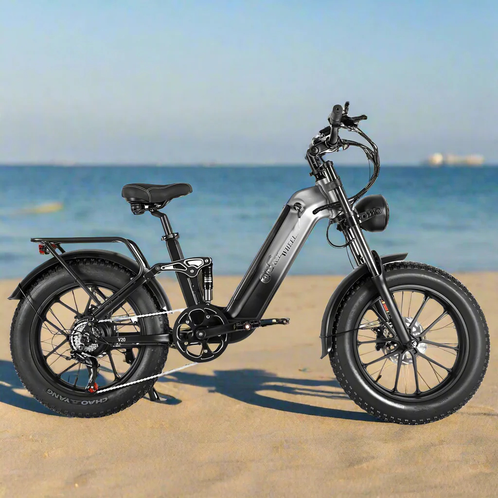 CMACEWHEEL V20 750W 20 Fat Bike 960Wh Full Suspension E-bike with Torque Sensor 48V 20Ah Battery
