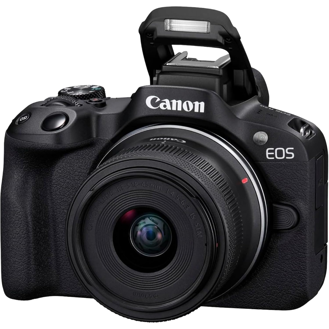 Canon EOS R50 System Camera + RF-S 18-45mm is STM Lens - Mirrorless Digital Camera with Autofocus