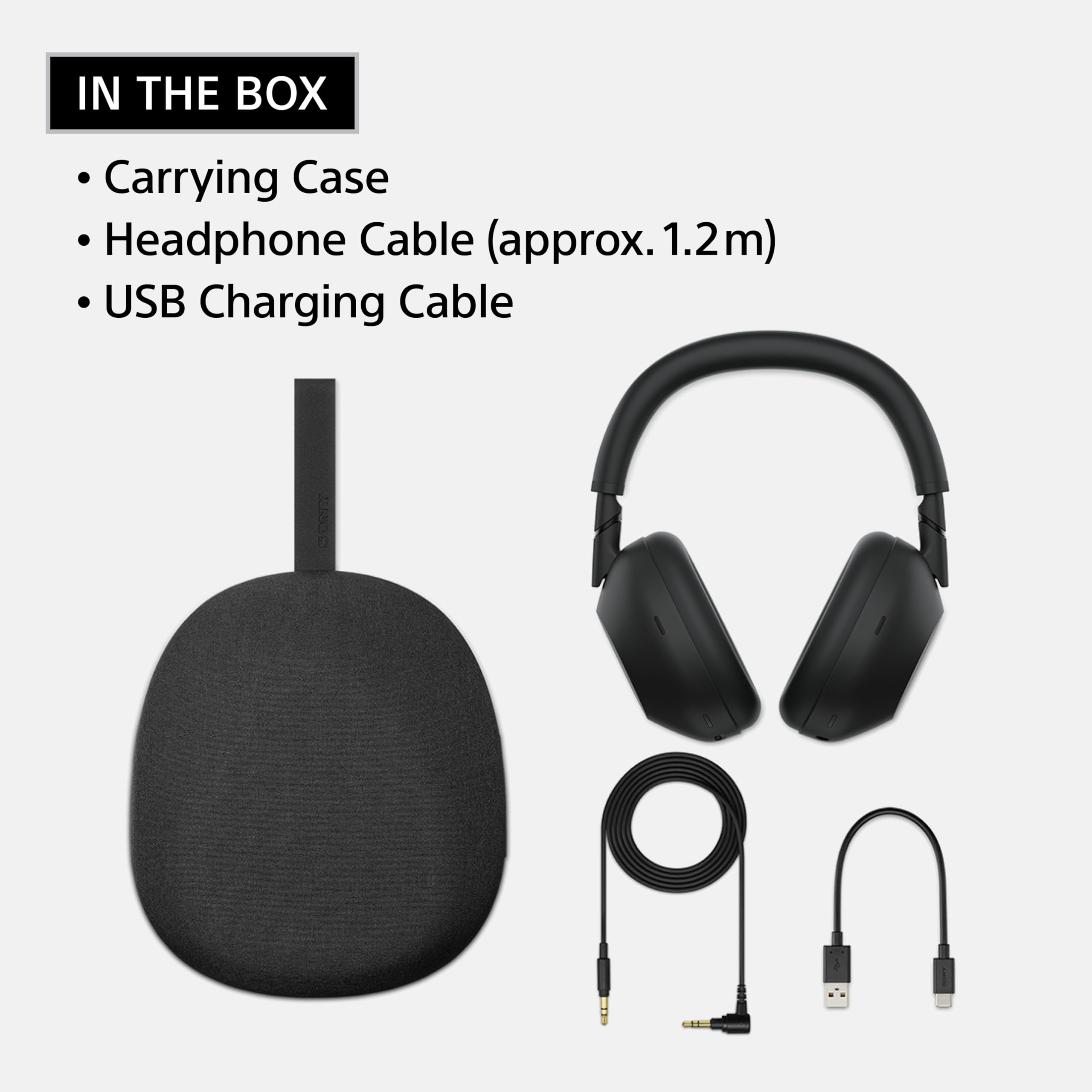 WH-1000XM6 The Best Noise Canceling Wireless Headphones, HD NC Processor QN3, 12 Microphones, Adaptive NC Optimizer, Mastered by Engineers, Studio-Quality, 30-Hour Battery, Black
