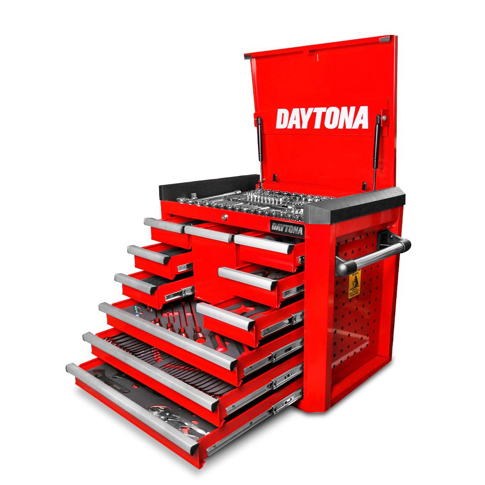 Daytona D450PSKIT – 450-Piece Metric Tool Kit with 10-Drawer Toolbox & 7-Drawer Roller Cabinet