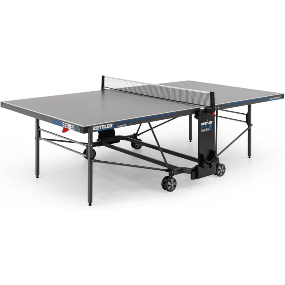 Kettler K5 Outdoor Professional Table Tennis Table, Tournament Quality, Robust, 5 mm Melamine Resin Plate with Scratch-Resistant Overlay Layer, Weatherproof, Collapsible, TÜV Tested, Made In Germany