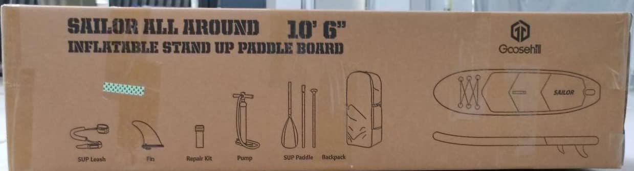 Goosehill Inflatable Stand Up Paddle Board, Premium SUP Package, 10' Long 32 Wide 6 Thick, Patterns Open for Customization