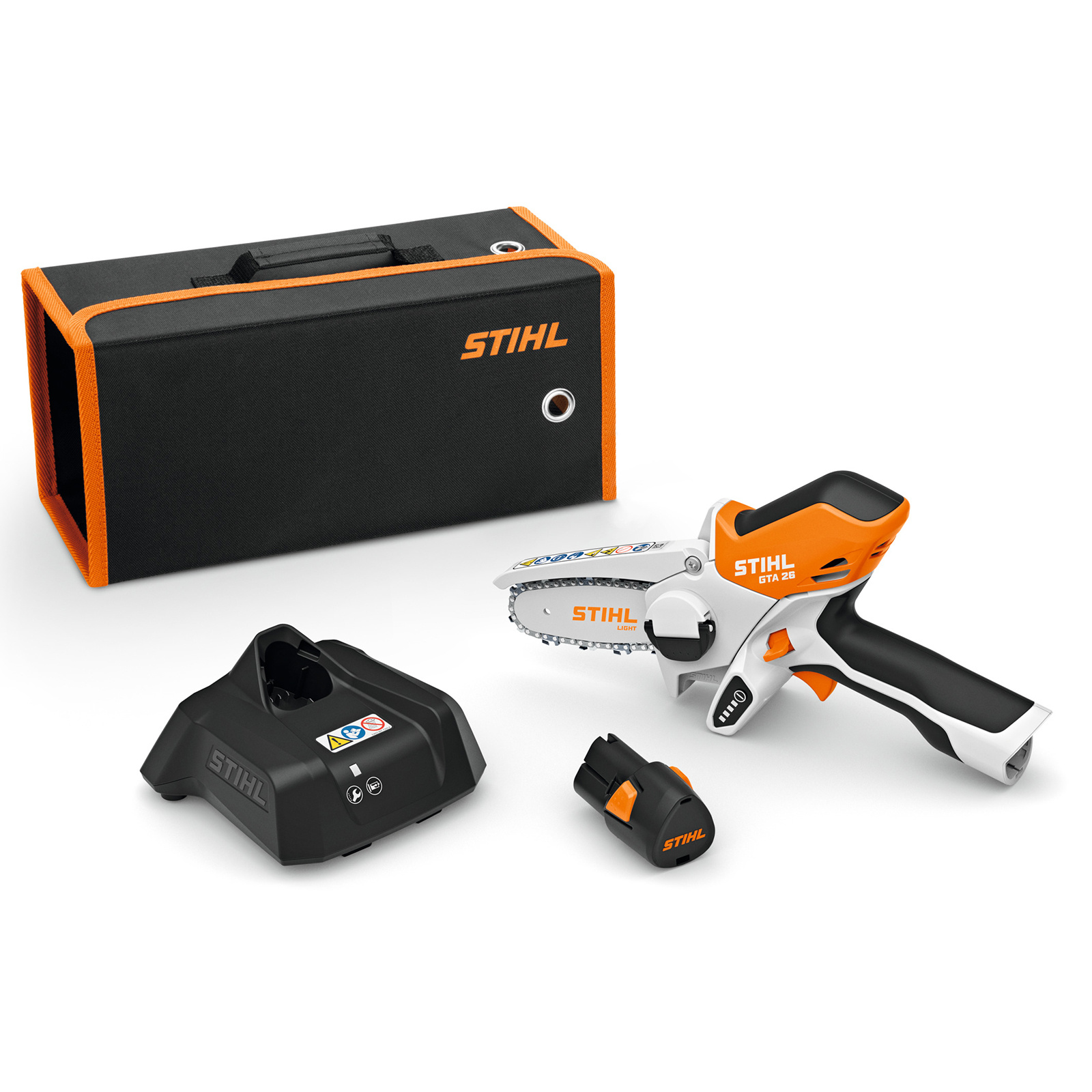 Handheld chainsaw for GTA 26 branches, set with AS2 battery and AL1 charger STIHL