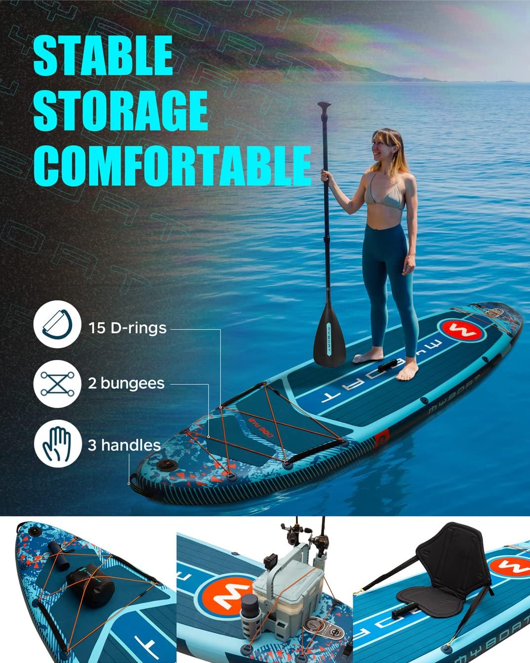 11'6×34×6 Extra Wide Inflatable Paddle Board