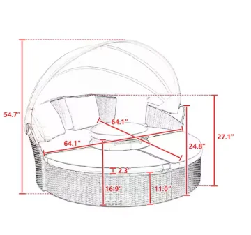 Lounge Muschel Sonneninsel Outdoor wetterfest