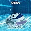 Arebos Automatic Pool Robot | Pool Cleaner for Wall, Floor and Waterline - Up to 100 m³ - APP Controlled - 3 Modes