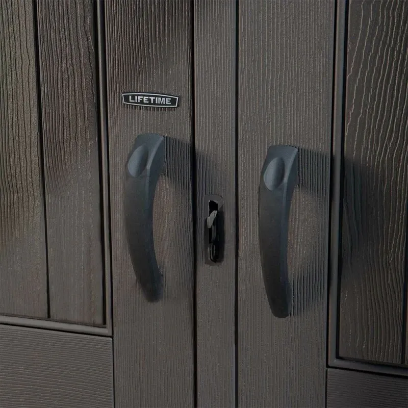 7' wide x 4' 7 deep plastic storage shed