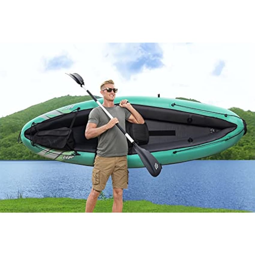 Bestway Hydro Force Inflatable Kayak Set | Includes Seat, Paddle, Hand Pump, Storage Carry Bag | Great for Adults, Kids and Families
